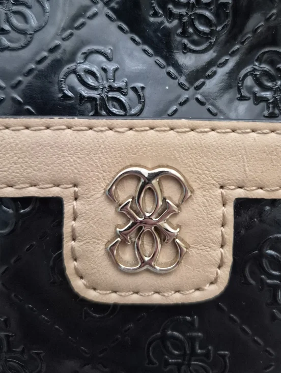 GUESS Reiko Black Patent Crossbody - Picture 10 of 11